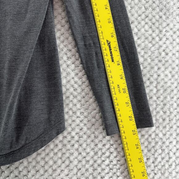 J McLaughlin Top Womens S Gray Silk Blend Stretch Button Front Shirt Long Sleeve - Picture 9 of 11